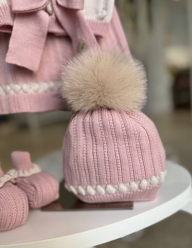 Cappello Pom Pom NASTRO ROSA IB19 Marlù